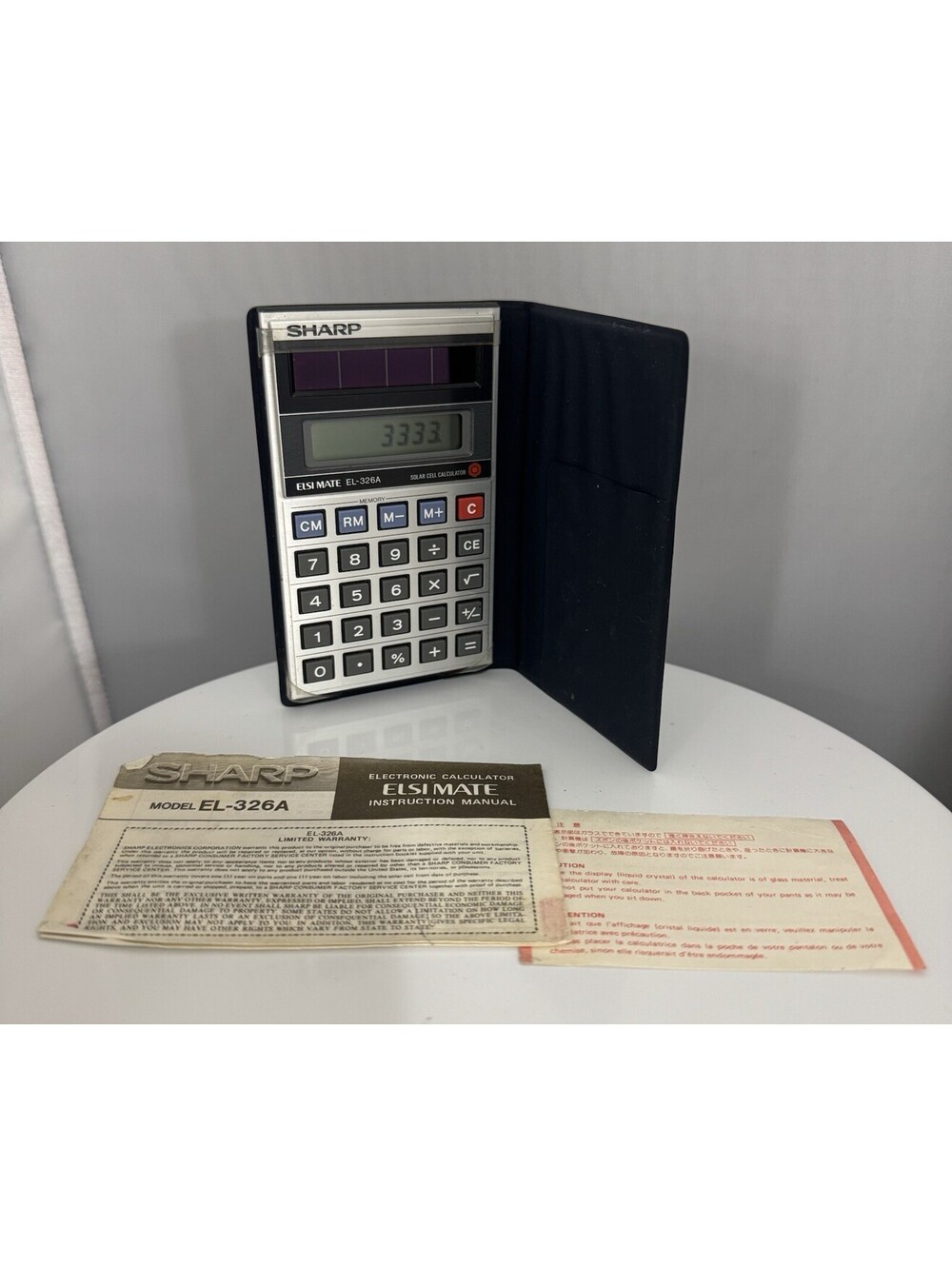 Vintage Sharp EL-326A ELSI Mate Solar Cell Calculator Tested Works Great